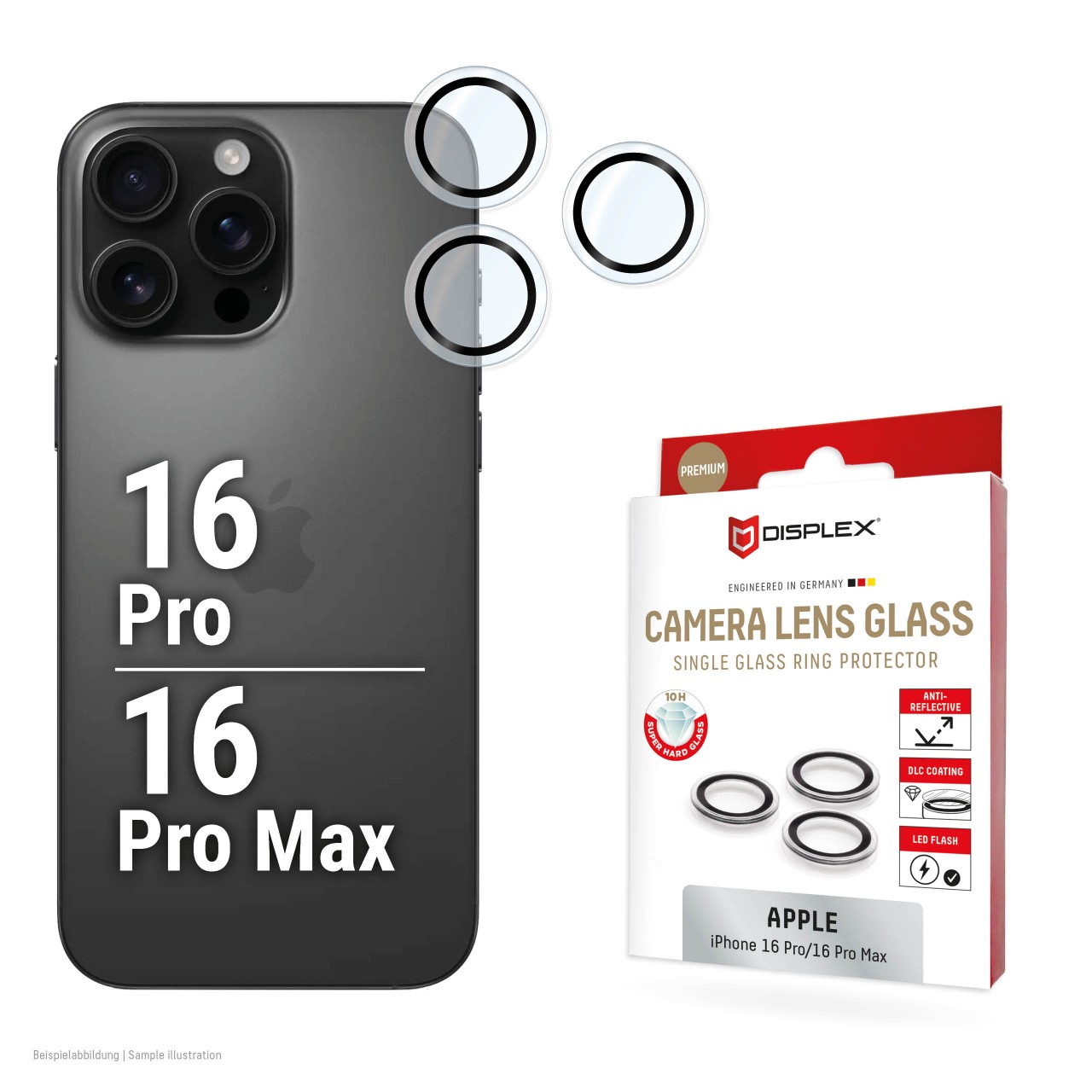 iPhone 16 Pro/16 Pro Max Premium camera protection single rings