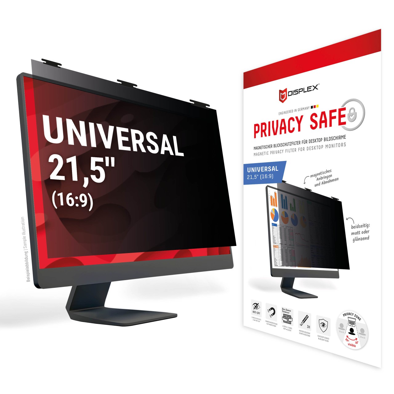Desktop Blickschutzfilter für Universal 21,5" (16:9)