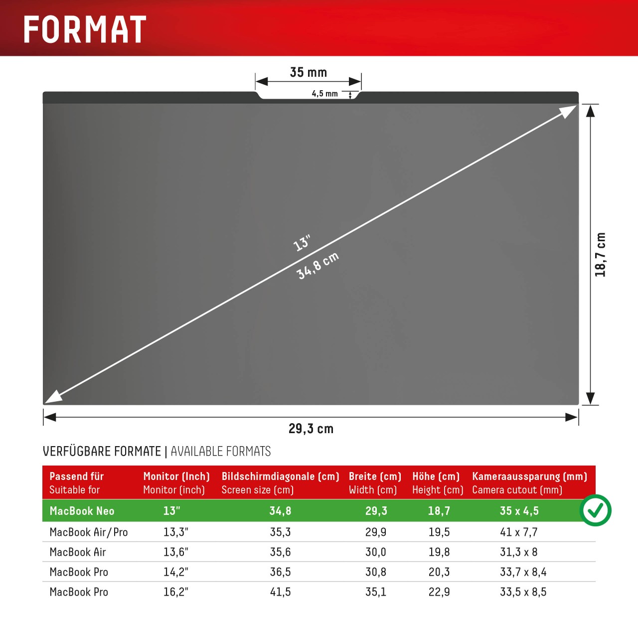 MacBook Neo 13‘‘ Privacy Safe