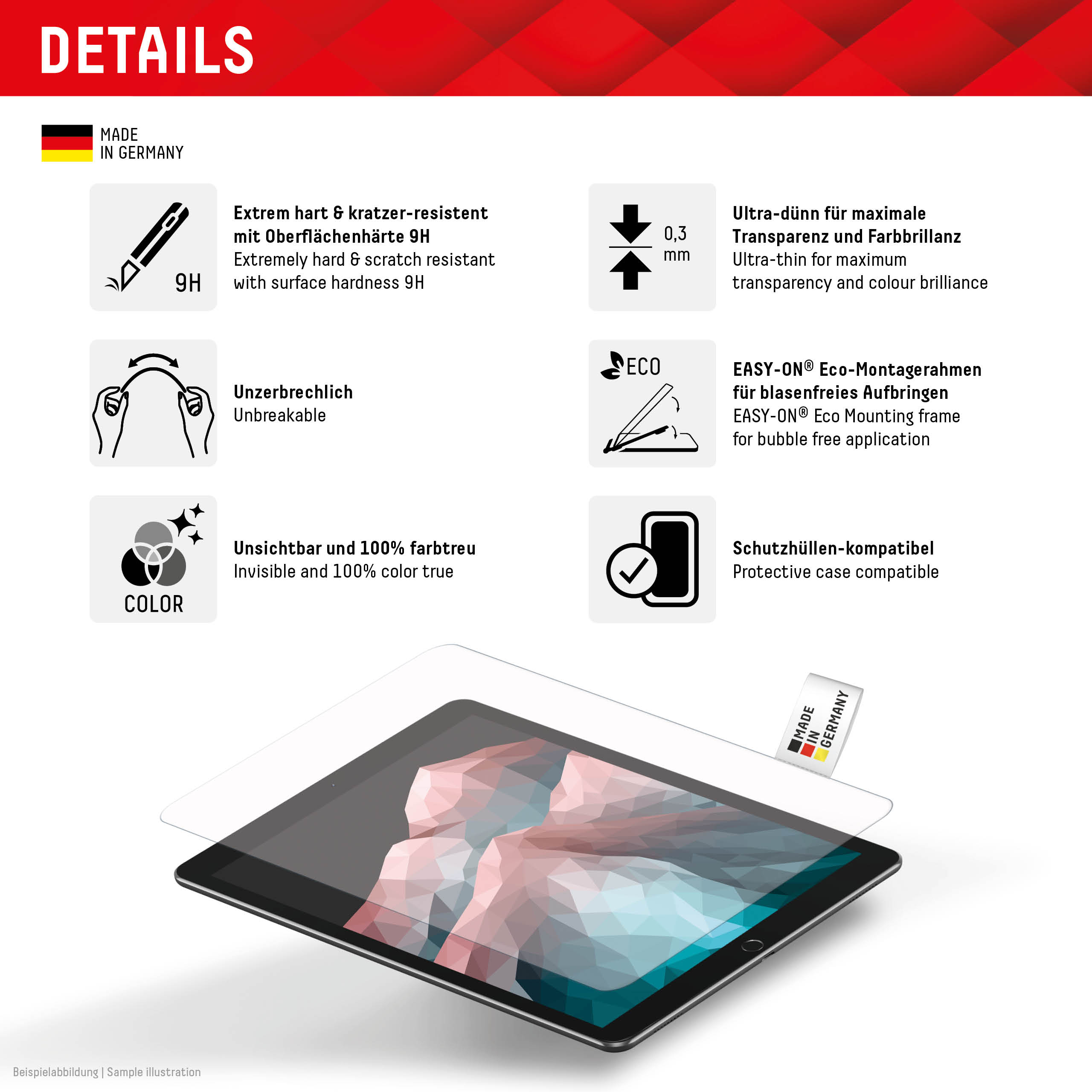 Samsung Galaxy Tab S7+/S7 FE/S8+/S9+/S9 FE+ Tablet Glass