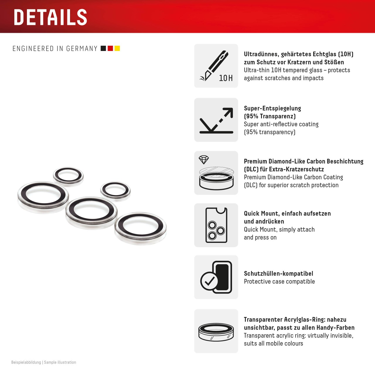 Samsung Galaxy S25 Ultra Premium camera protection single rings