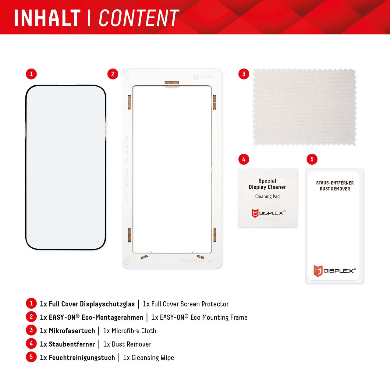 DISPLEX Full Cover Glas für Xiaomi 12(S) Pro/ 13 Pro