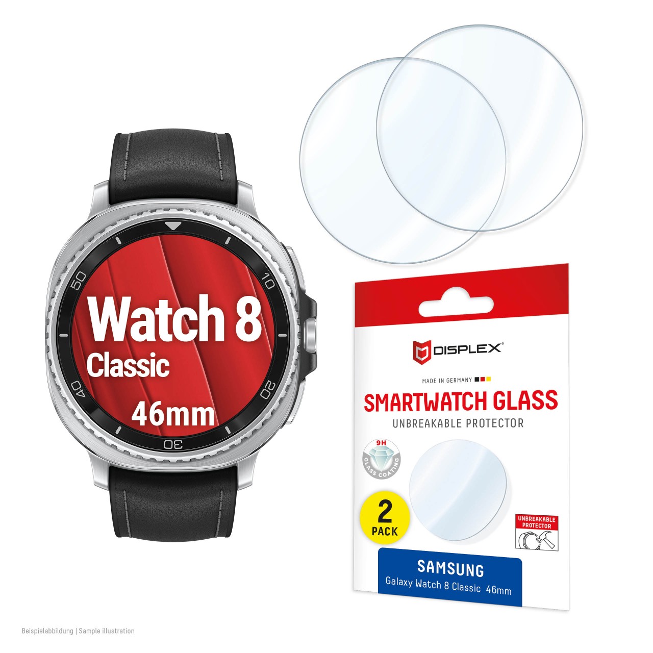 Samsung Galaxy Watch 8 Classic (46mm) Schutzfolie, 2 Stück