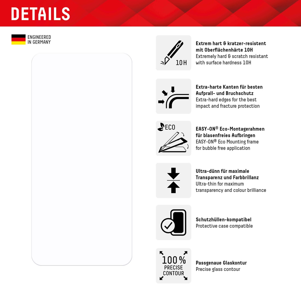 Samsung Galaxy S22/S23 Screen Protector (2D) + Case