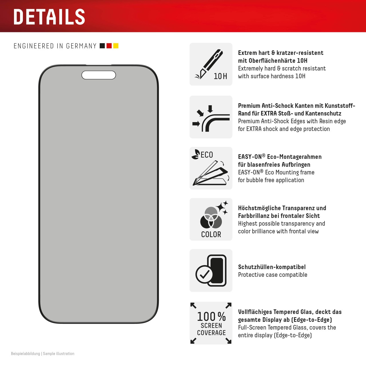 iPhone 16 Pro Privacy Panzerglas