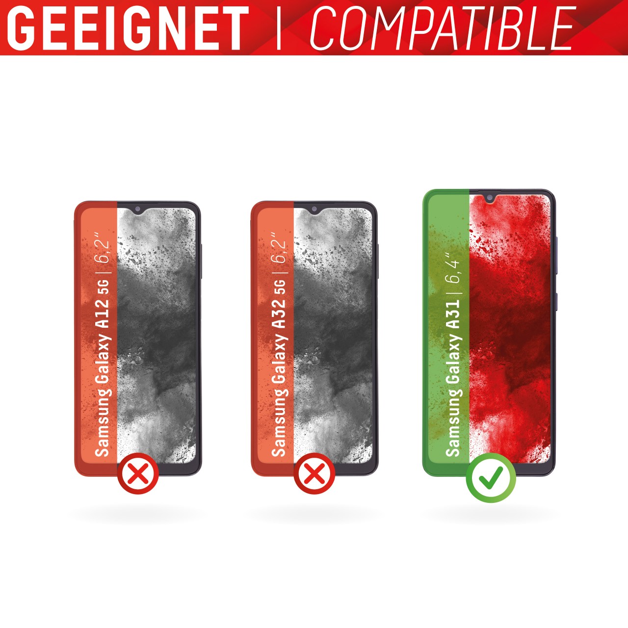Galaxy A31 Full Cover Schutzglas