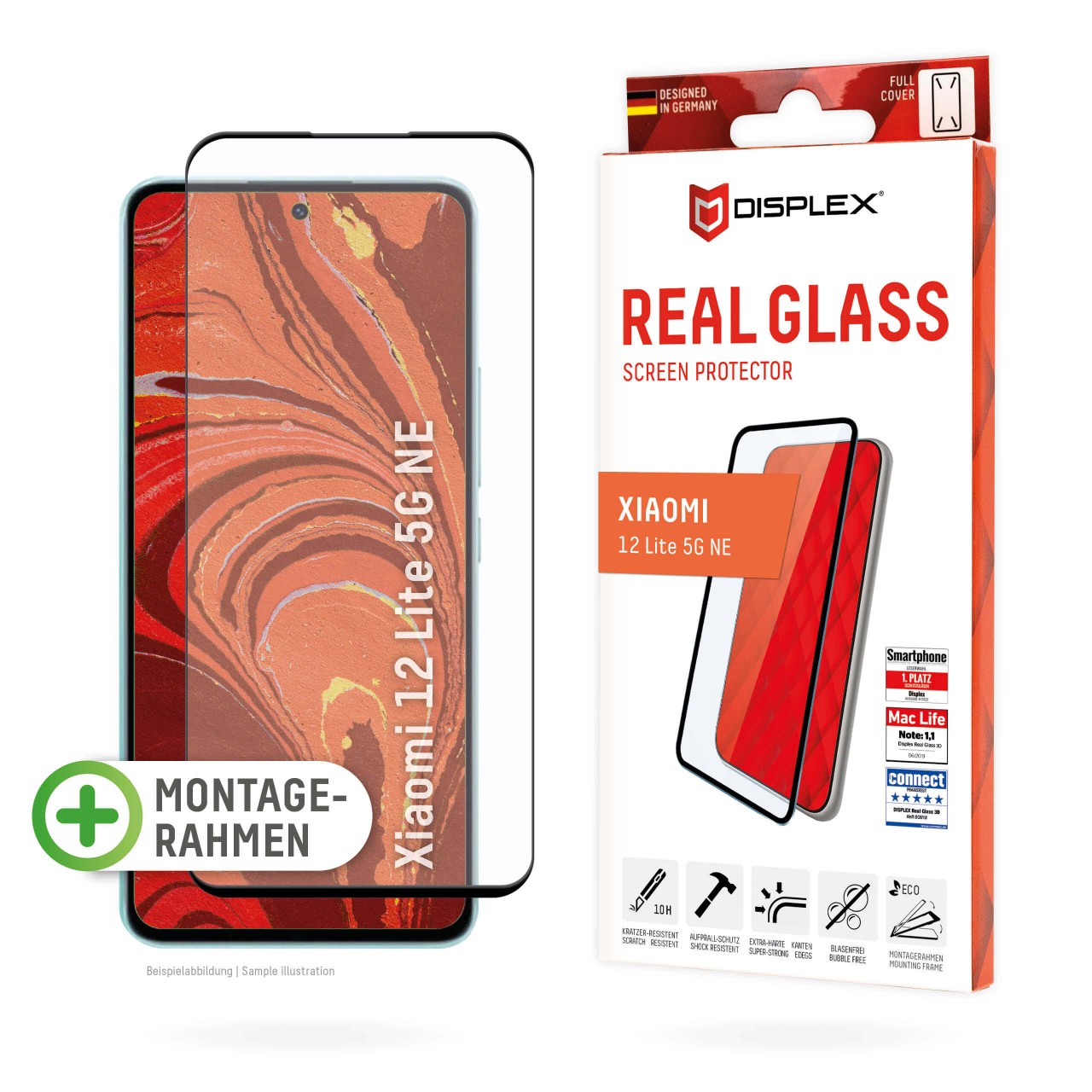 DISPLEX Full Cover Glas für Xiaomi 12 Lite 5G NE