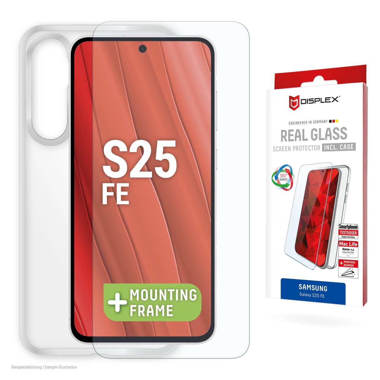 Samsung Galaxy S25 FE Screen Protector + Case