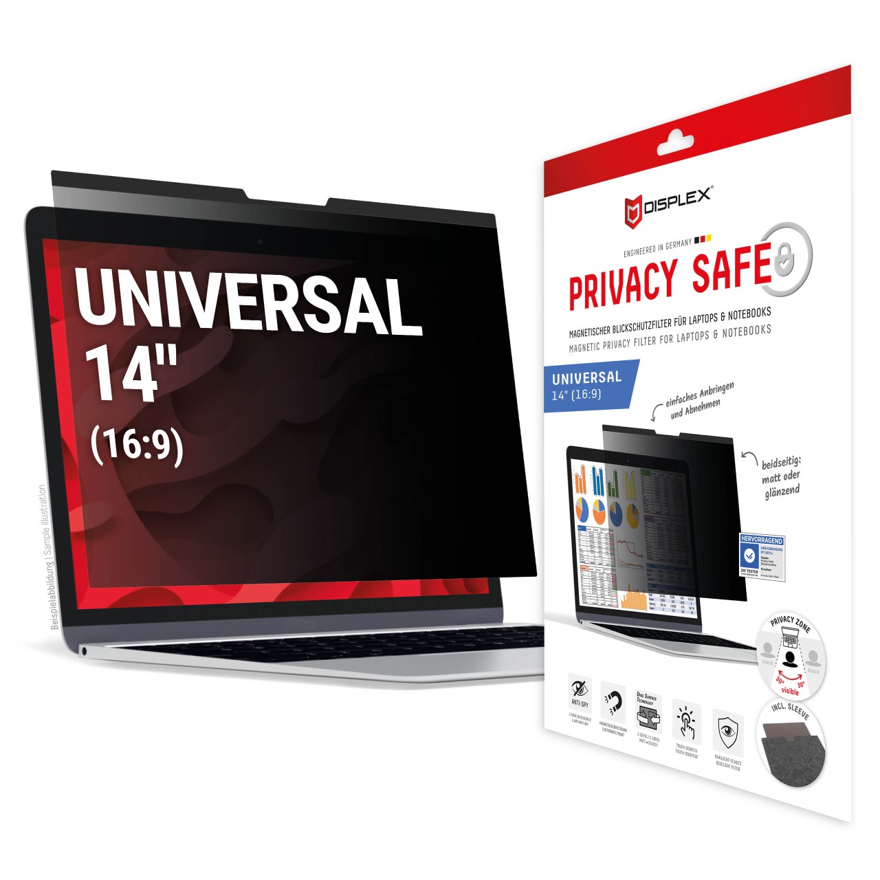 Universal Laptop/ Notebook 14'' (16:9) Privacy Safe magnetic