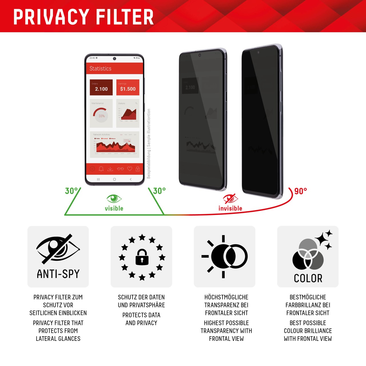 Samsung Galaxy S24+ Privacy Screen Protector