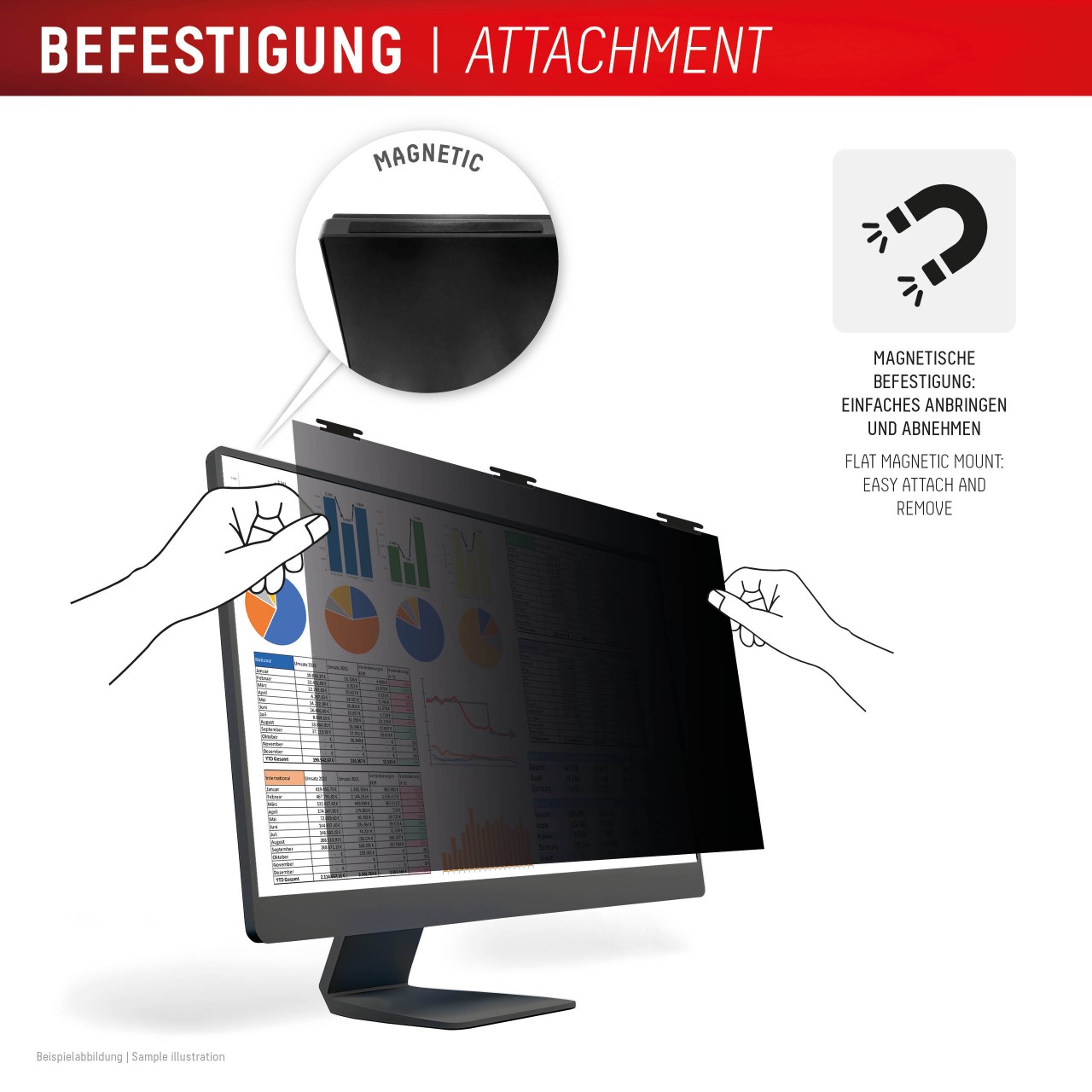Desktop Blickschutzfilter für Universal 21,5" (16:9)