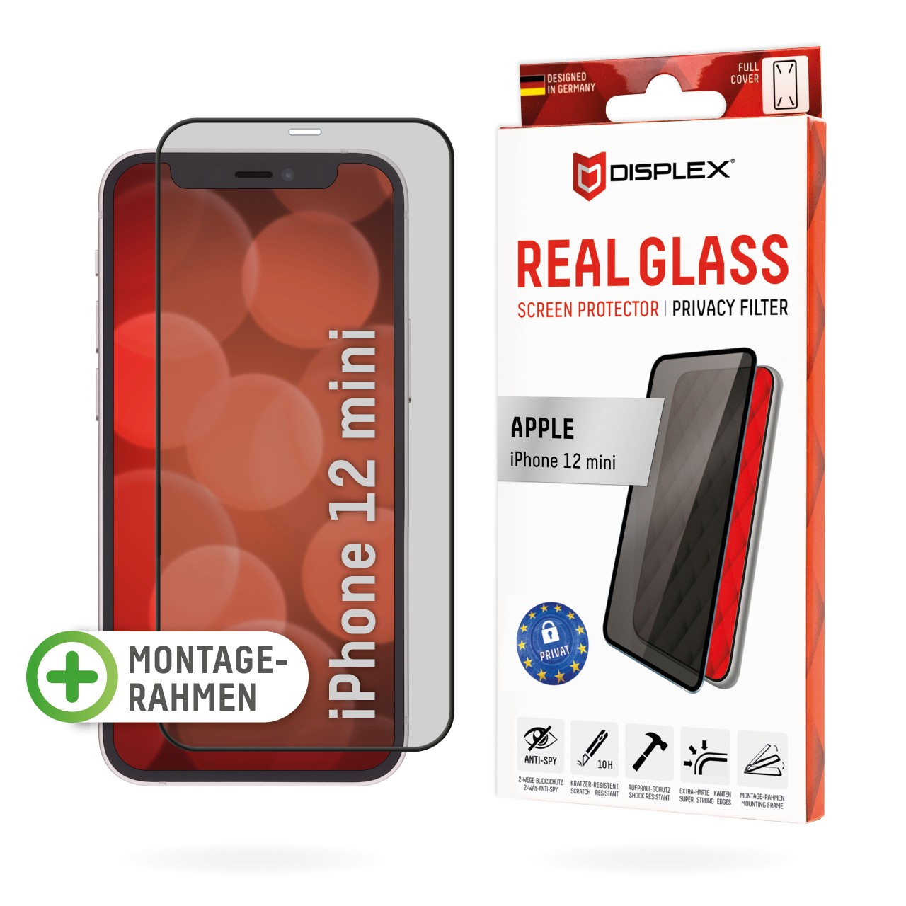 iPhone 12 mini Privacy Schutzglas