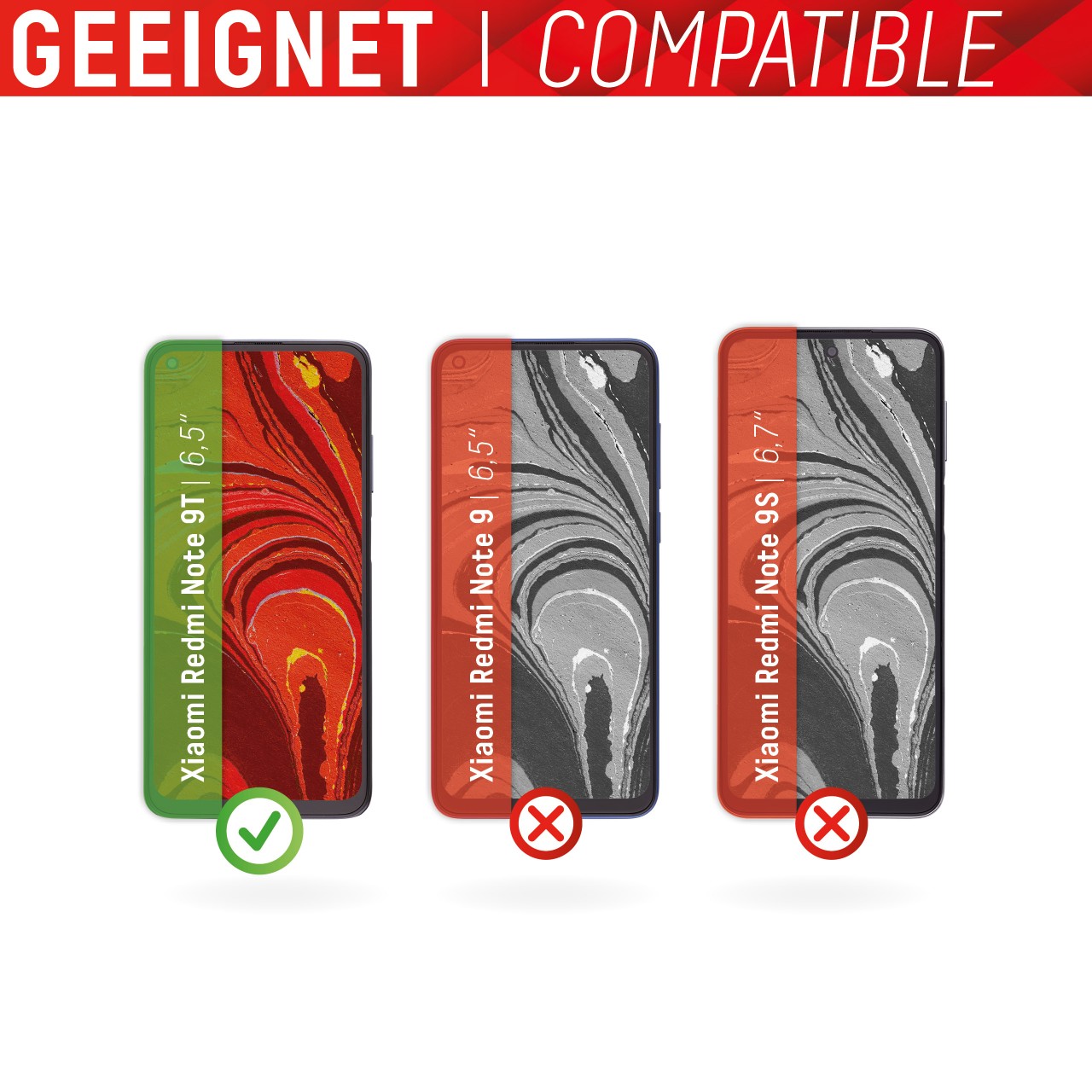 Xiaomi Redmi Note 9T Schutzglas (2D)