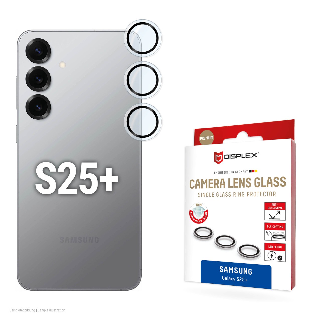 Samsung Galaxy S25+ Premium camera protection single rings
