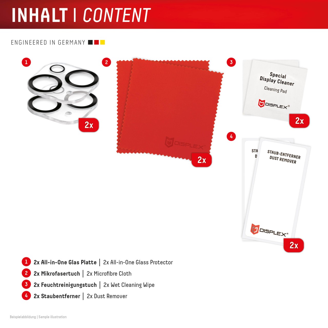 iPhone 15/15 Plus All-in-one camera screen protector, 2 pieces