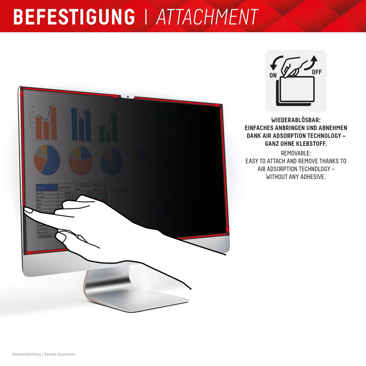 Desktop Blickschutzfilter für Apple iMac 24" M1/M3/M4