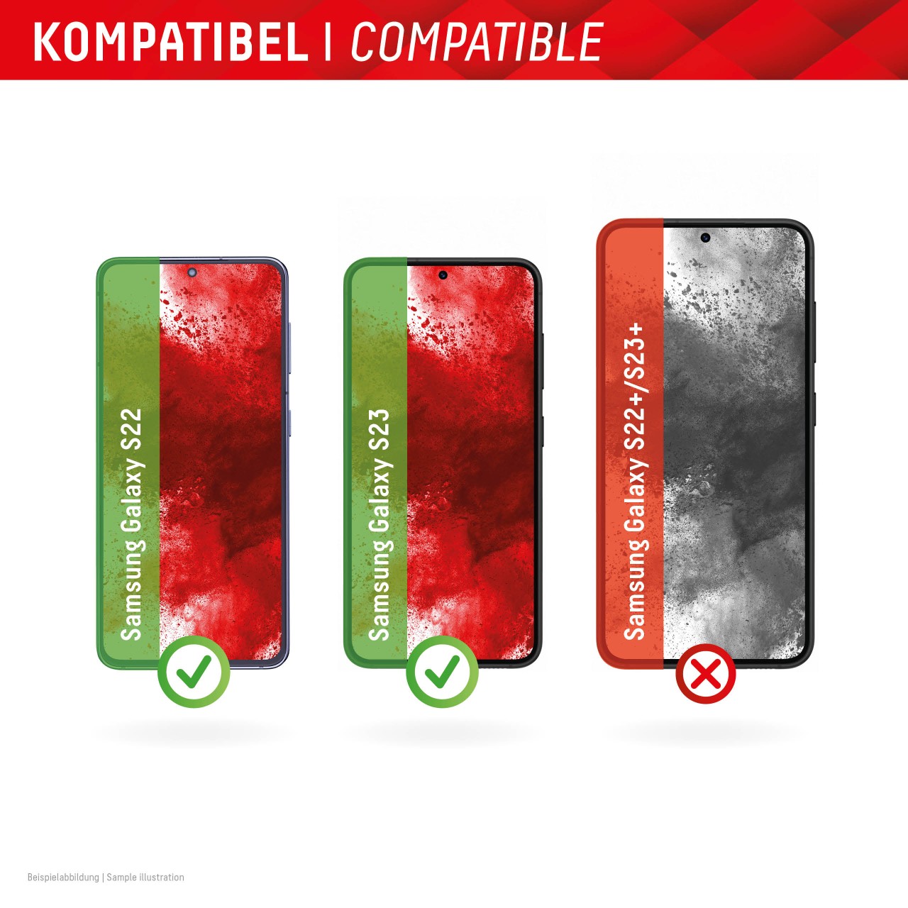 Samsung Galaxy S22/S23 Premium Full Cover Schutzglas