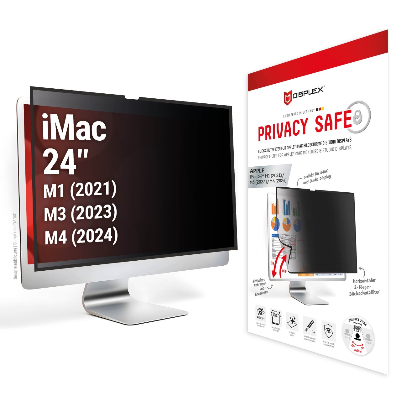 Desktop Blickschutzfilter für Apple iMac 24" M1/M3/M4
