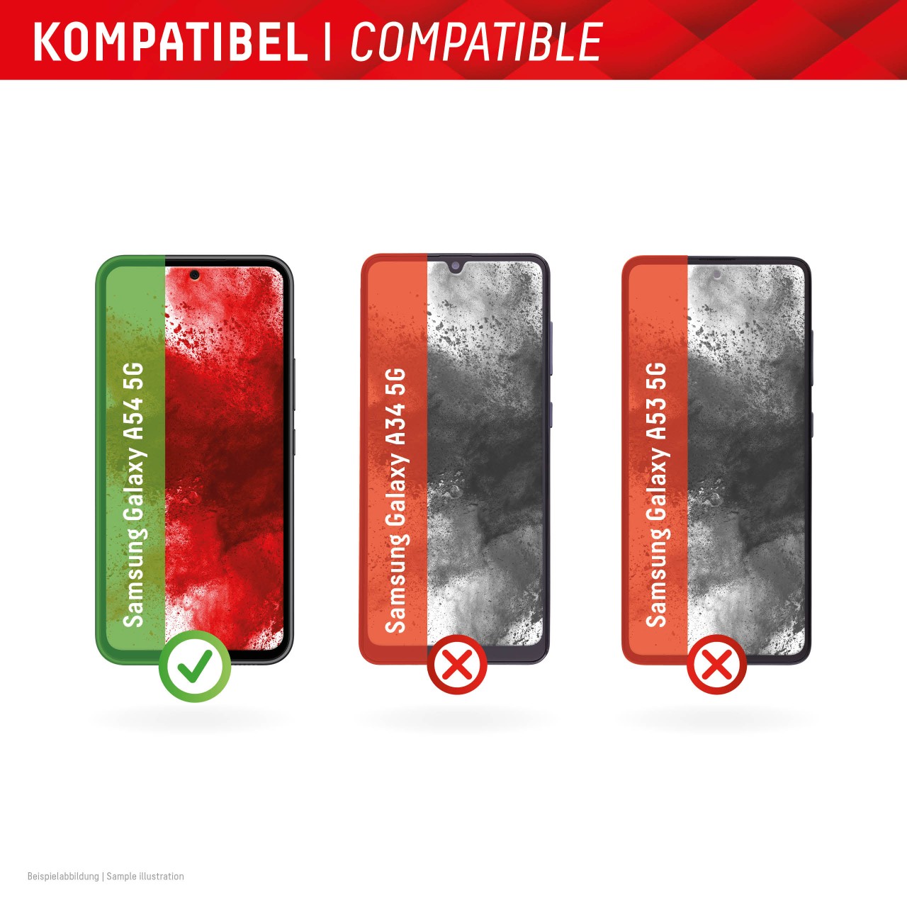DISPLEX Glas + Handyhülle für Samsung Galaxy A54 5G