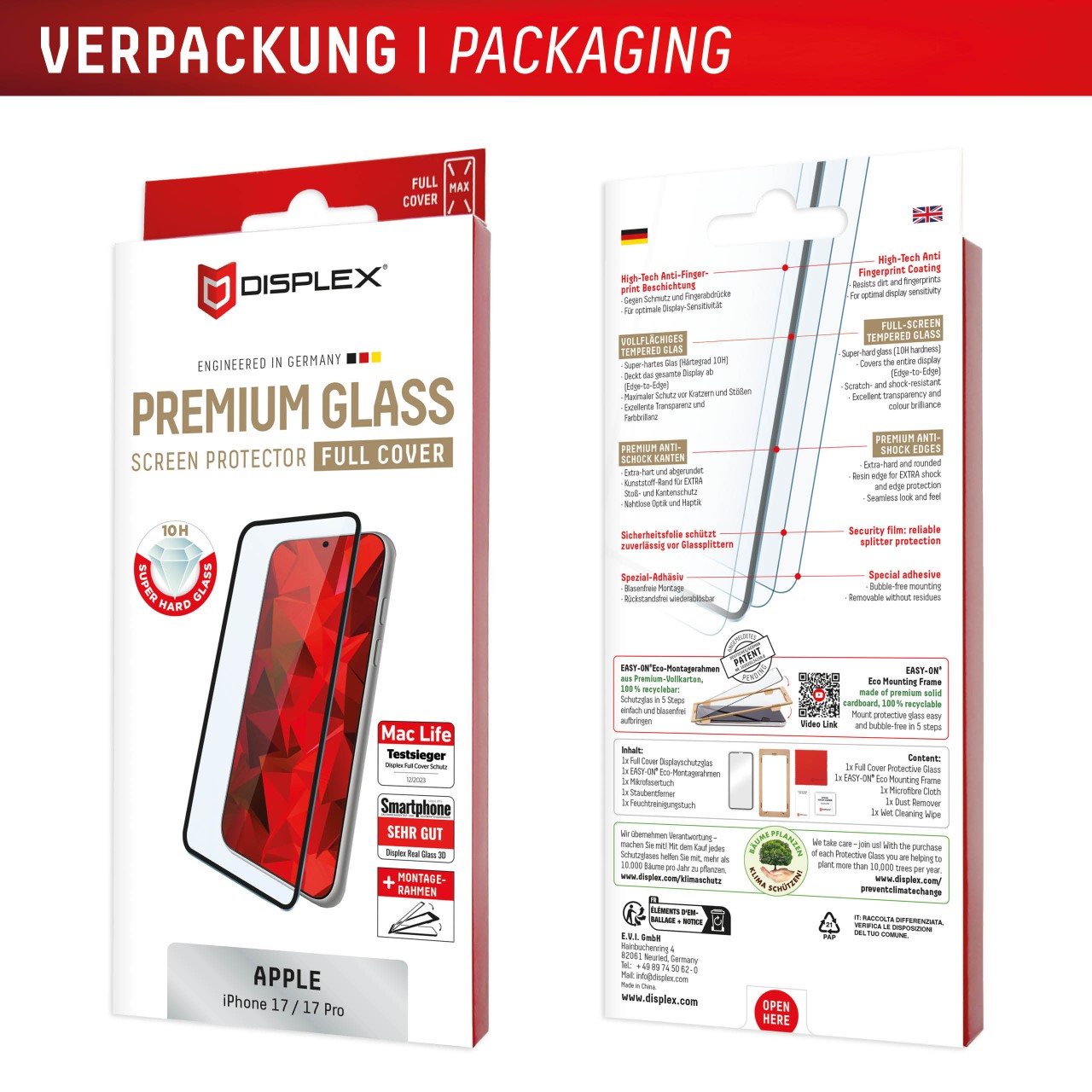 iPhone 17/17 Pro Premium Panzerglas