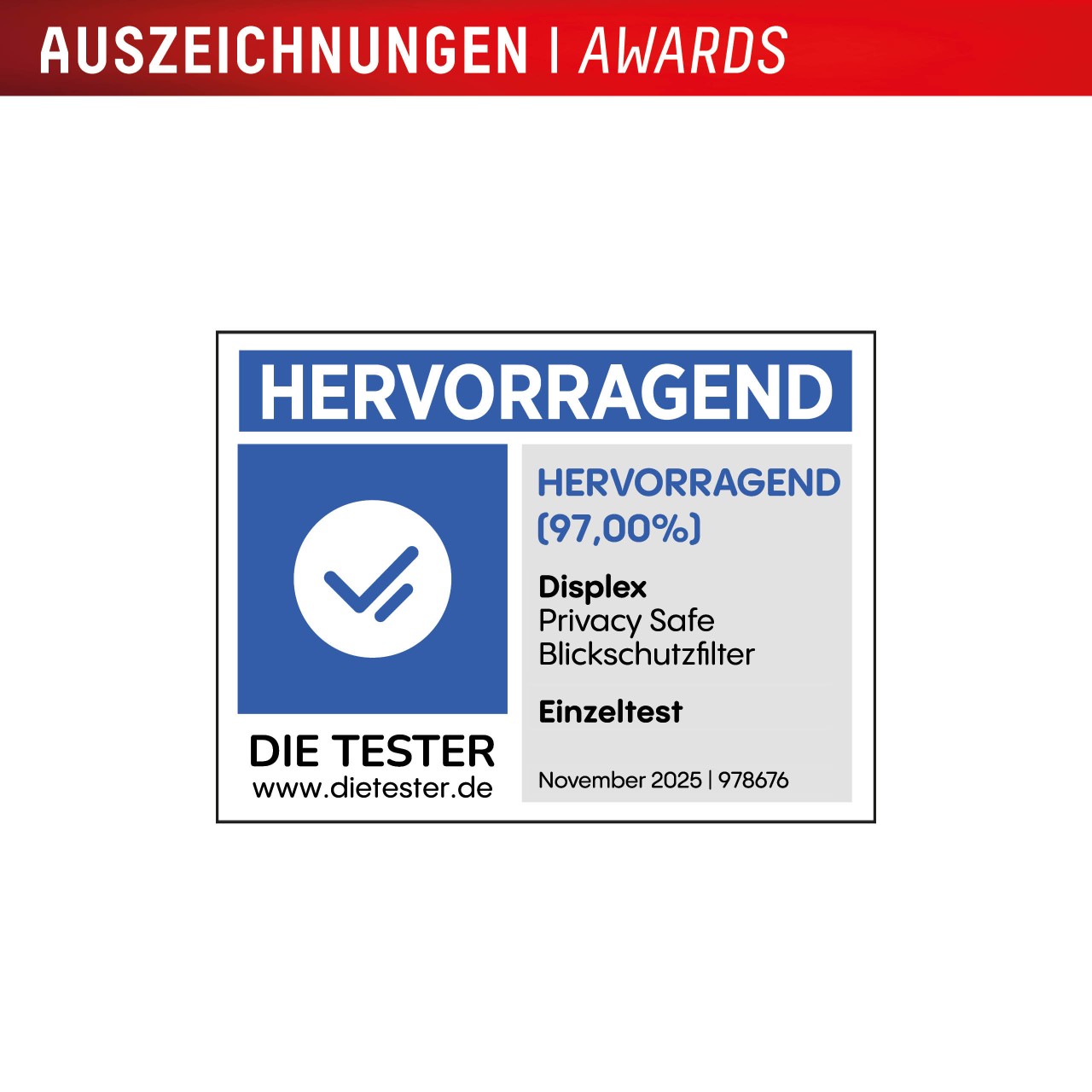 PRIVACY SAFE Magnetischer 2-Wege Blickschutzfilter für Laptop/ Notebook 13,3'' (16:9)