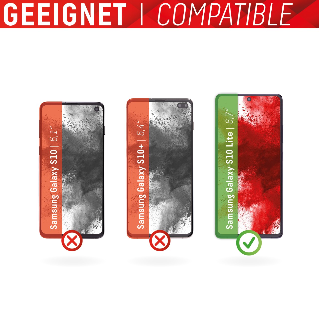 Samsung Galaxy S10 Lite Schutzglas (2D)