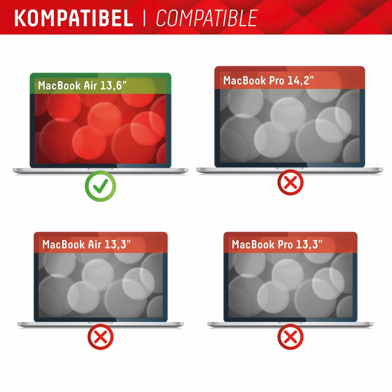 PRIVACY SAFE Magnetischer 2-Wege Blickschutzfilter für MacBook Air 13,6‘‘