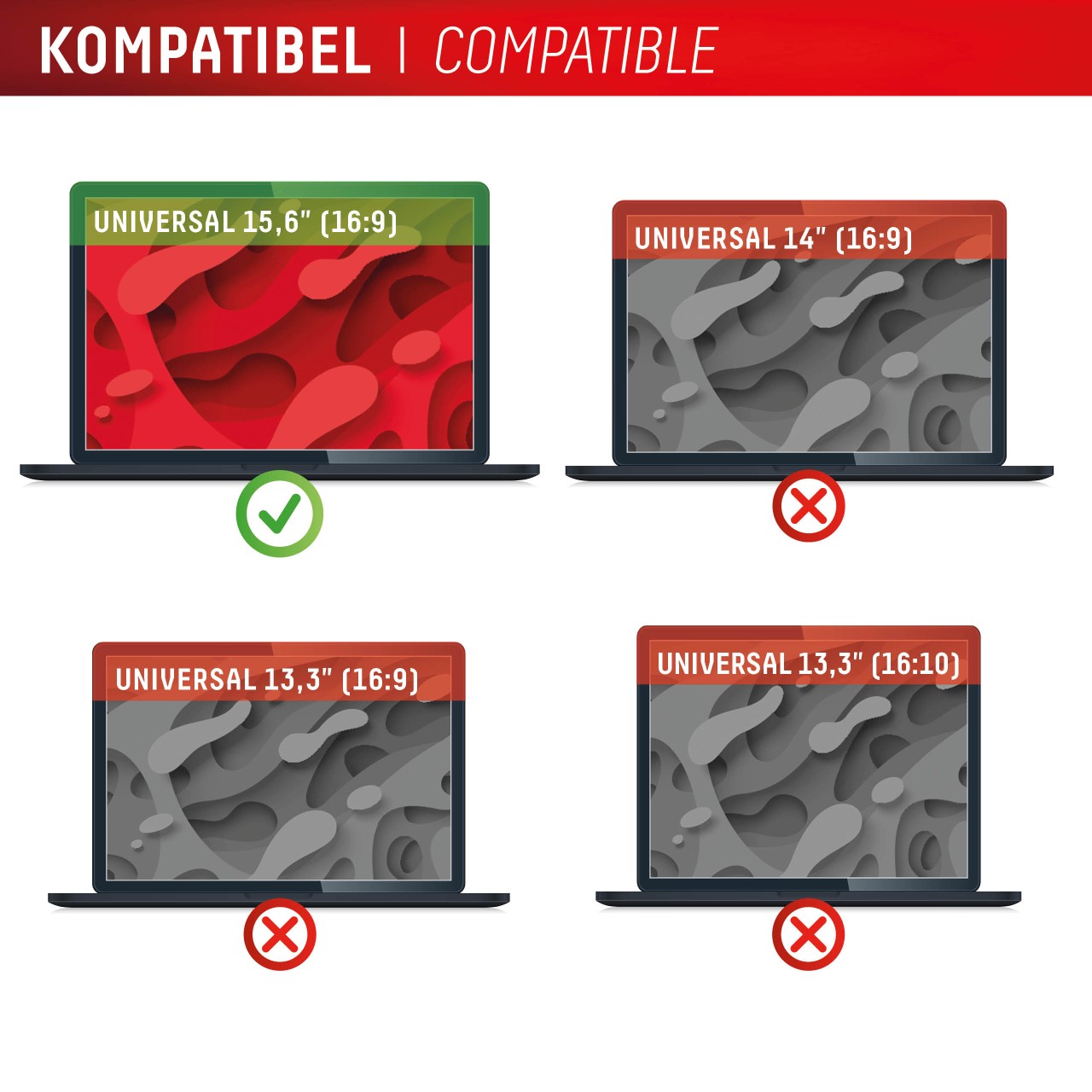 Universal Laptop/ Notebook 15,6'' (16:9) Privacy Safe magnetic