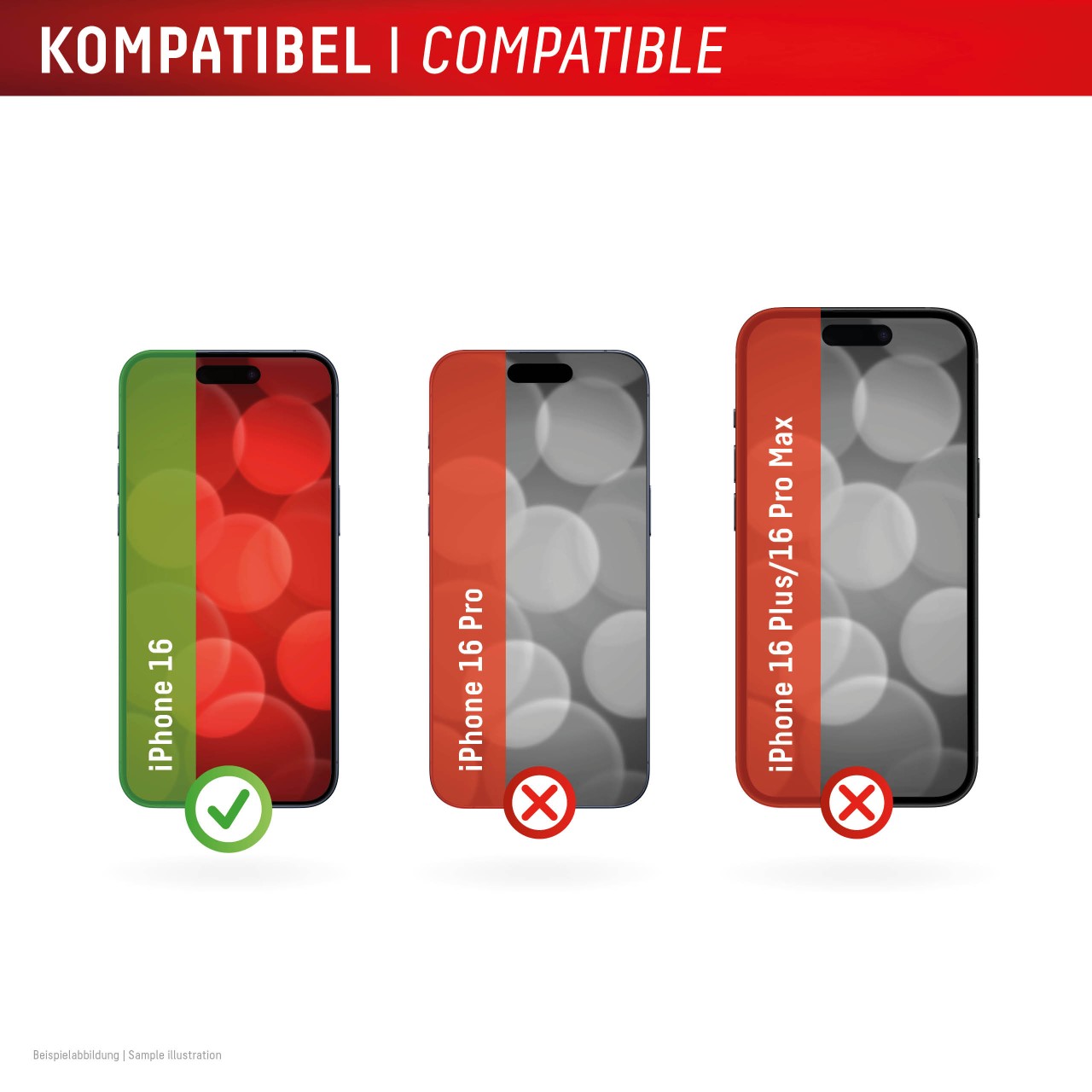 iPhone 16 Panzerglas + Schutzhülle