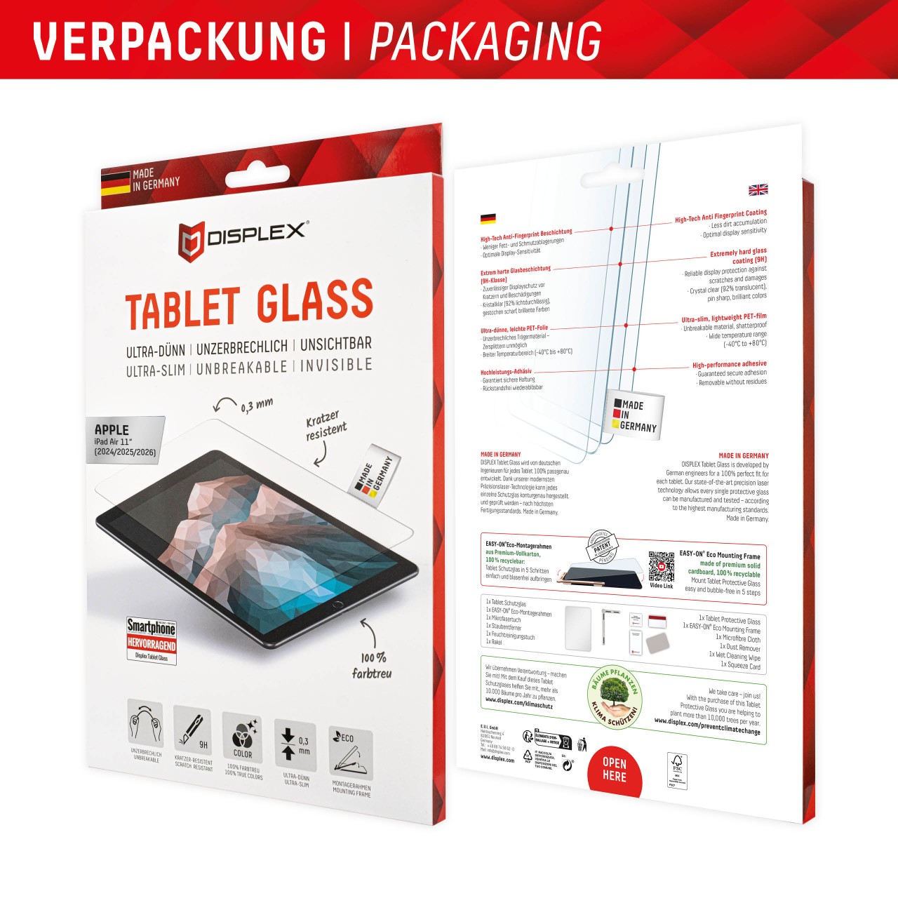 iPad Air 11" (2024/2025) Tablet Schutzfolie