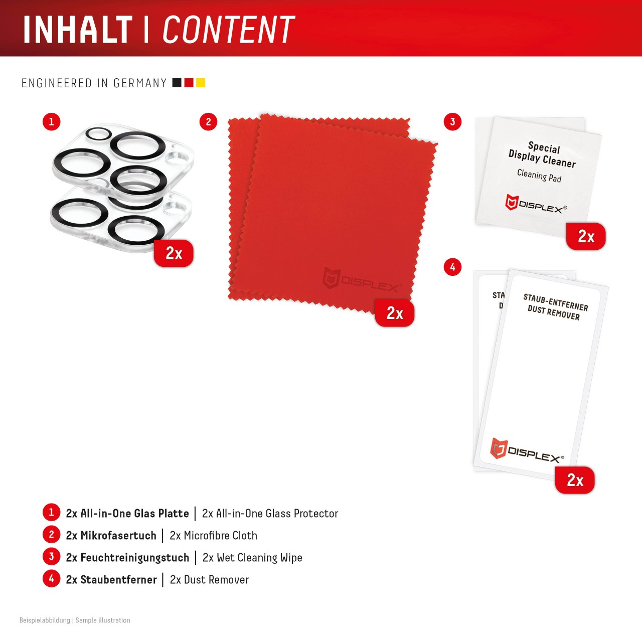iPhone 16 Pro/16 Pro Max All-in-one camera screen protector, 2 pieces
