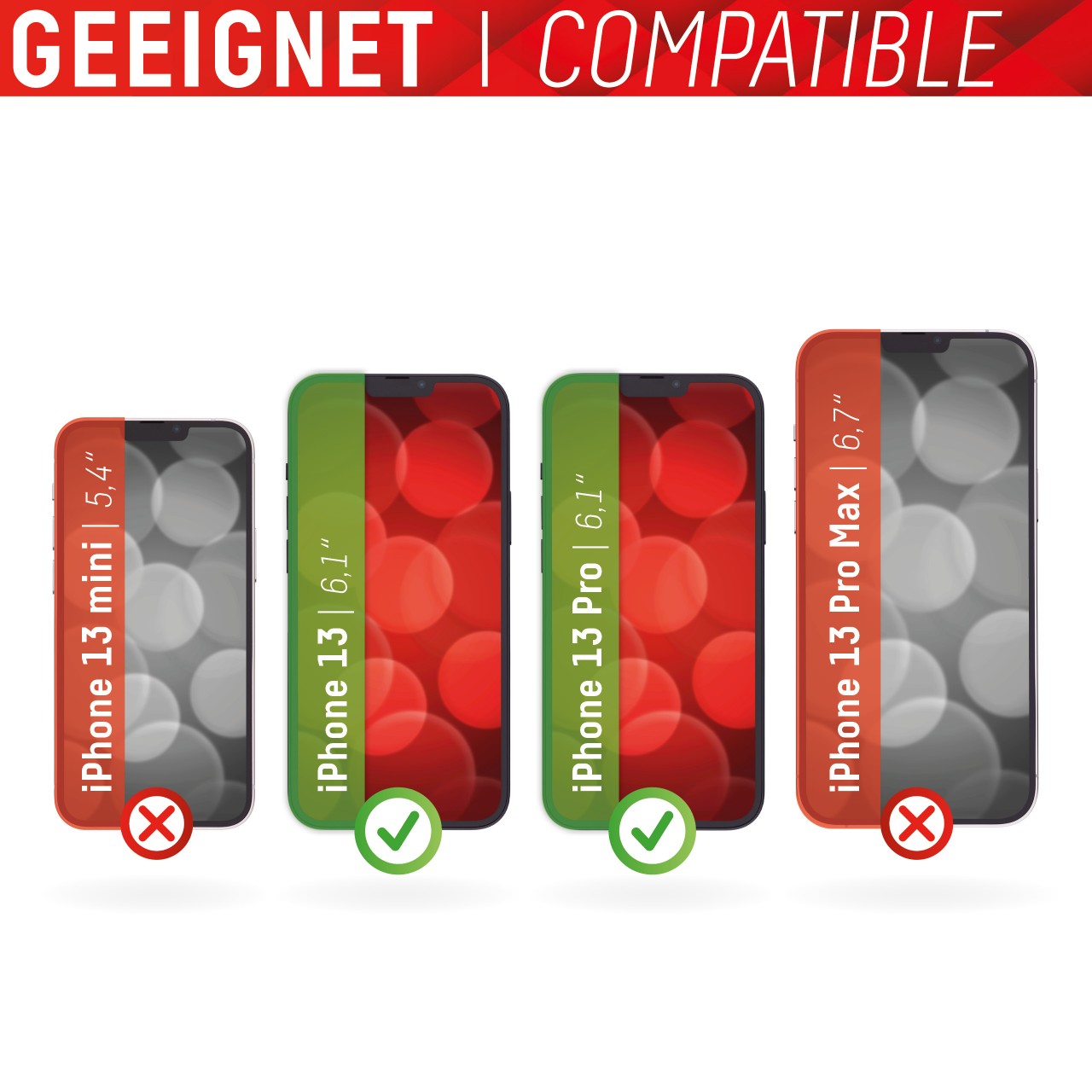 iPhone 13/13 Pro Full Cover Schutzglas