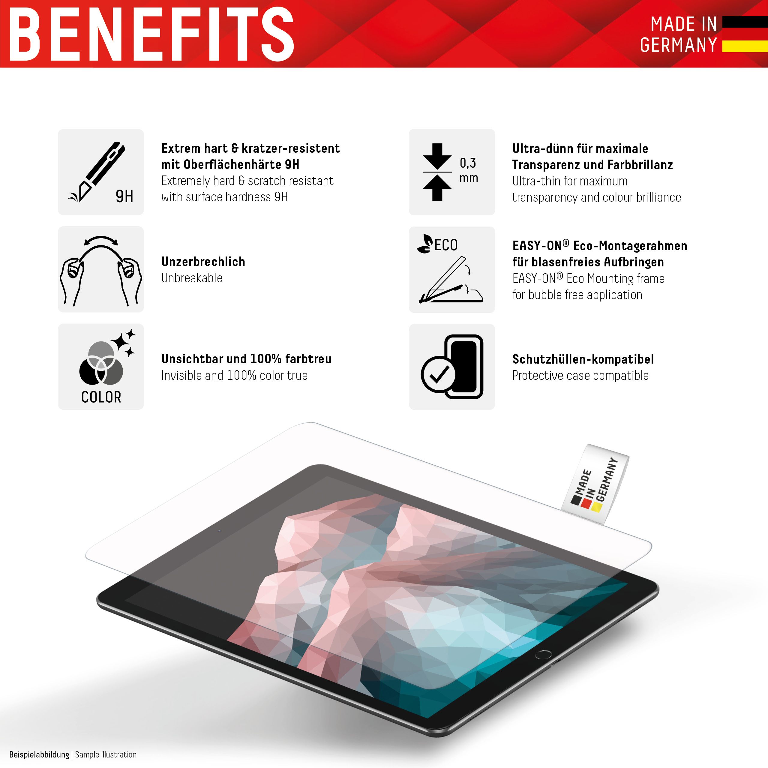 iPad Pro 11'' (1./2./3. Gen.)/Air (4./5. Gen.) Tablet Glass