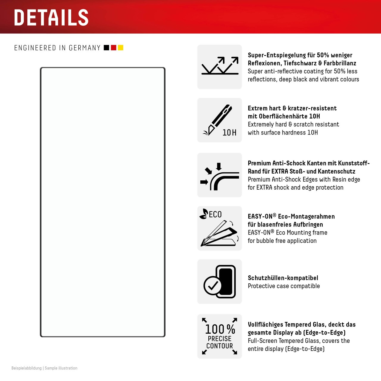 Premium Anti-Reflex Panzerglas (super-entspiegelt, FC) für Samsung S24 Ultra