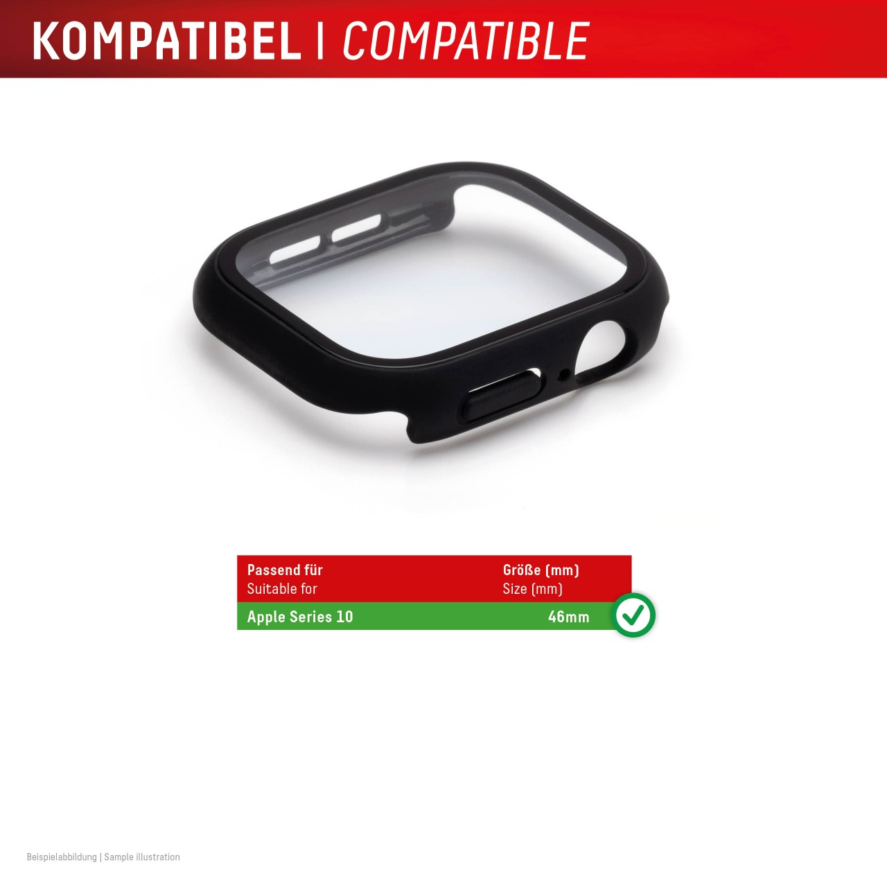 Apple Watch 10 (46mm) Premium Full Body tempered glass, black frosted