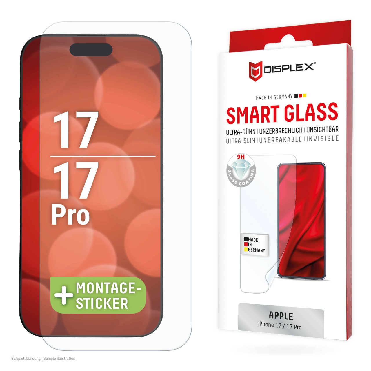 iPhone 17/17 Pro Displayschutzfolie (9H)