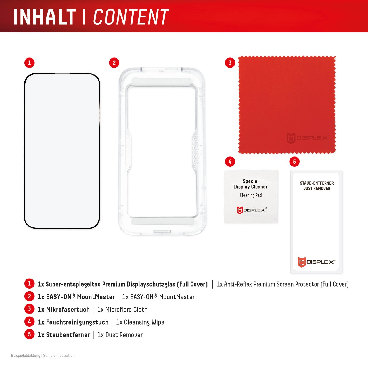 iPhone 17 Premium Anti-Reflex Panzerglas (super-entspiegelt) mit Mount Master