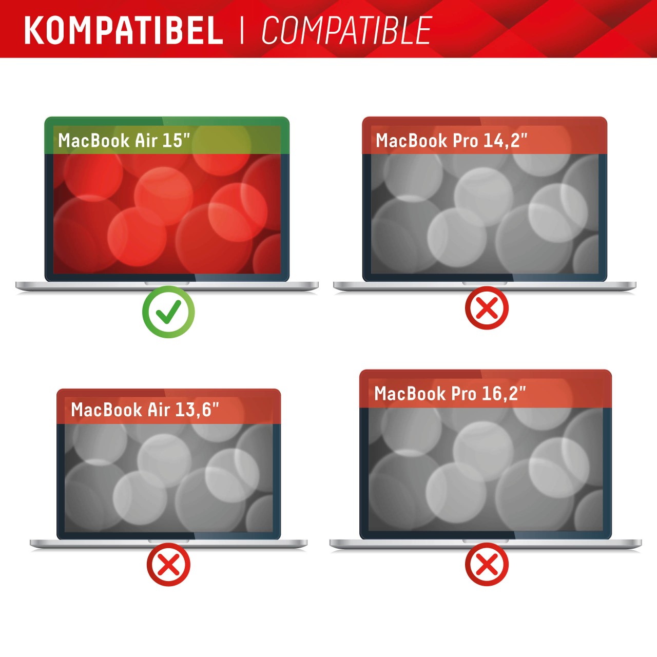 PRIVACY SAFE Magnetischer 2-Wege Blickschutzfilter für MacBook Air 15‘‘