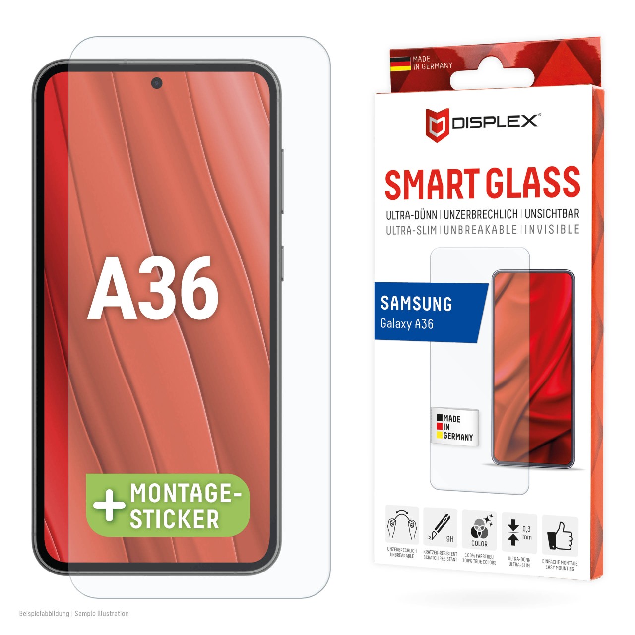 Samsung Galaxy A36 Displayschutzfolie (9H)